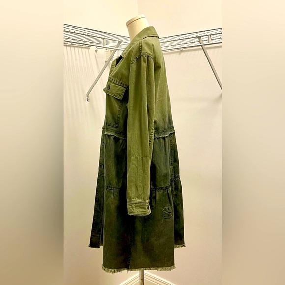 Free People Green Oversized Tiered Jacket - Picture 6 of 16